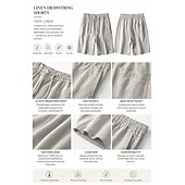 preiswerte Klassiker-Herren-Shorts aus 100 % Leinen – knielange, lässige Sommershorts