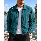 abordables Chaquetas de correr-Hombre Color sólido Chaqueta para correr Chaqueta para exteriores Verano Primavera Full Zip Manga Larga Deportivo Protección Solar Ligero Transpirable Tenis Golf Corriendo Gris oscuro Azul Gris Claro