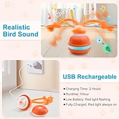 abordables Jouets interactifs-Balle interactive automatique pour chien, 2 couleurs, capteur de mouvement, rechargeable par USB, moteur silencieux haute vitesse, soulage l'anxiété de séparation, jeu intérieur/extérieur, jouet pour