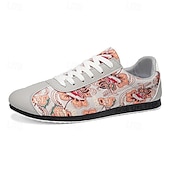 cheap Casual Sneakers-Men's Green Patterned Lace-Up Sneakers Fashion Casual Low Top Walking Shoes Lightweight Streetwear Trainers for Men, Ideal for Daily Wear, Travel, Weekend Outings and Casual City Looks