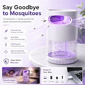 abordables Lampe anti-insectes-Piège à mouches des fruits, attrape-insectes volants, ventilateur intégré, pour moustiques, moucherons et autres insectes volants, tue-moustiques, lumière bleue efficace