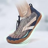 cheap Casual Lace-Up Shoes-Men's Navy Barefoot Shoes - Wide Toe Box Wide Fit Sneakers - Lightweight Breathable Big Toe Walking Shoes for Wide Feet, Travel, Daily Wear and Casual Outdoor Use