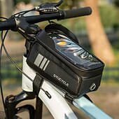 baratos Evento e suprimentos de festa-Bolsa para bicicleta com compartimento para celular de 7 polegadas, impermeável, para quadro frontal, compatível com telas sensíveis ao toque, ideal para mountain bike e bicicletas de estrada. Feita