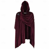 baratos Capa &amp; Capa-Retro Vintage Medieval Renascentista Capa Cavalheiro Ranger Fantasia Homens Dia Das Bruxas Carnaval Festa feira renascentista Festa Temática Retro Adulto Capa