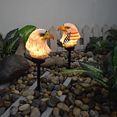 voordelige 250e Jubileumverlichting-2 stuks adelaar solar tuinverlichting, Amerikaanse vlag LED-prikkers voor buiten, 250e jubileum, 4 juli, Onafhankelijkheidsdag, waterdichte Amerikaanse vlag, geschikt voor tuin, terras, gazon, pad en feestelijke decoratie.