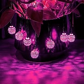 cheap Solar Outdoor Lights-Solar Powered Garden Fairy String Lights Iron Moroccan Ball Fairy Lights 12m 100LEDs for Home Yard Balcony Porch Trees Outdoor Party Decoration