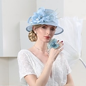economico Cappelli da Festa-Copricapo in Flax per donne - Cappelli da Matrimonio  Occasioni Speciali 1 Pezzo per impressionare Cappelli Abito da corsa