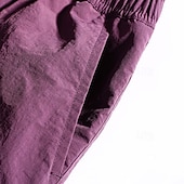 billiga Vardagsshorts-Herr Taktiska shorts Outdoor Shorts Beach Shorts Casual shorts Snörning Elastisk midja Flera fickor Ensfärgat Snabb tork Lättvikt Knelängd Ledigt Dagligen Streetwear Mode Klassisk Stil Svart Purpur