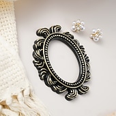 economico Cornici per foto-1PC, Black and Gold Mini Engraved Decorative Picture Frame Body, Resin Material DIY Decorative Small Item, Suitable for Photography Decoration Props, Wedding, Party and Other Scene Arrangements