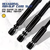 cheap Drill Bit Set-7Pcs Tungsten Carbide Drill Bits, Tungsten Carbide Tip, Hex Shank, Non-Slip Design, Suitable for Glass, Concrete, Brick, Wood, Plastic, Ceramic Tile, Mirror Drilling