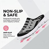 economico Zoccoli e pianelle da uomo-Sneakers slip-on da uomo in maglia traspirante, scarpe da passeggio leggere, scarpe casual flessibili per viaggi, attività all'aperto e uso quotidiano.