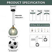 preiswerte Insellichter-Vintage-Pendelleuchte aus grünem Glas, nordische große gerippte Kugel-Hängelampe, Deckenleuchte im Kürbis-Design für Kücheninsel und Esszimmer