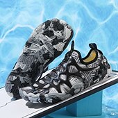 cheap Casual Sneakers-Men's Black Quick-Dry Water Shoes Lightweight Barefoot Aqua Sneakers Breathable Non-Slip Outdoor Footwear for Water Activities, Swimming, Beach Sports, Kayaking and Coastal Travel
