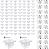 abordables Accesorios LED-Clips de montaje para tiras LED impermeables (30-200 unidades), soporte de montaje para tiras LED de neón, abrazaderas de fijación con 30-200 tornillos para tiras de iluminación LED de 5 mm a 6 mm,