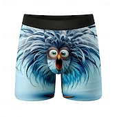  Men's Animal Chick Frizzle Chickens Stretchy Boxer Briefs Swimming Trunks Boxer Swim Shorts Funny Casual Home Beach Vacation Wear Elastic Waistband Moisture-Wicking Breathable Underwear Designer