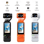 baratos Câmara de Ação-Câmera de ação 4K com tela IPS de 2,0", câmera portátil para vlogs com foco automático. &amp;Câmera de vídeo portátil de bolso com lente giratória e cartão SD de 32 GB, ideal para vlogs. &amp;viagem, presente