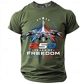  4 iulie 2026, a 250-a aniversare Bărbați Αστέρι 1776 Tricou Manșon scurt Tricou Tipărire 3D Stil Nautic Cămașă Patriotic Zilnic Festival Albastru piscină Negru Trifoi Vară Primăvară Îmbrăcăminte S M