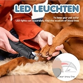 billige Negleklippere &amp; Slipere-elektrisk kjæledyr neglesliper katt hund neglesliper oppladbar led lys sliping neglesaks sett