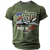  4 de julho de 2026 250º Homens Estrela 1776 Camiseta Manga Curta Camiseta Impressão 3D Gola Redonda Camisa Patriótico Diário Festival Azul Preto Verde Verão Primavera Roupa S M L XL XXL XXXL