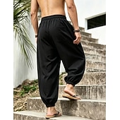 economico pantaloni casual-Per uomo Joggers Pantaloni Pantaloni casual Pantaloni a Nido d'Ape Coulisse Tasca Elastico in vita Tinta unica Asciugatura Rapida Leggero Quotidiano All'aperto Vacanza Vacanza Elegante Nero Bianco