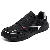 baratos Sapatos Casuais com Cadarço-Tênis masculino branco minimalista - modelo com biqueira larga e ajuste amplo em mesh - leve e respirável, ideal para caminhadas, viagens, uso diário e atividades casuais ao ar livre.