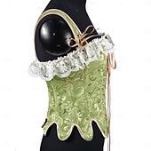 cheap Tops-Medieval Renaissance Corset Bodice Fairy Noblewoman Jacquard Floral Fancy Dress Women's Fantasy Royal Halloween Carnival Casual Daily Renaissance Fair LARP Adults' Corset Spring &amp; Summer