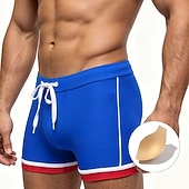 billige Swim Trunks &amp; Board Shorts-Men's Swim Shorts Swim Trunks Solid Colored Drawstring Boyleg Quick Dry Stretchy Breathable Swimwear Bottoms Surfing Water Sports Swimming Summer