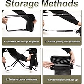 baratos Decoração de pátio-Mochila dobrável com banqueta e bolsos de armazenamento, cadeira portátil e leve para uso externo, ideal para adultos, perfeita para viagens, camping, trilhas, pesca, filas, piqueniques e eventos esportivos.