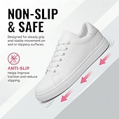 economico Scarpe Casual con Lacci-Scarpe da ginnastica basse bianche da uomo, scarpe casual stringate per camminare, scarpe comode e minimaliste per viaggiare e per l'uso quotidiano.