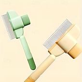 baratos Cuidados com o Cabelo-Escova removedora de pelos para cães e gatos (2 unidades), pente para higiene e cuidados com pelos longos, ideal para cães e animais de estimação. Remove pelos, escova de banho e acessórios para cães.