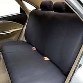 cheap Car Seat Covers-Universal Car Seat Covers Full Set, Breathable Cloth Automotive Seat Protectors with Sporty Two-Tone Design, Airbag Compatible Interior Accessories for Most Sedan, SUV, Truck, Van, 9PCS