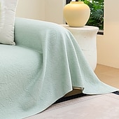 billiga Kylsoffaöverdrag-Sommarsvalkande sofföverdrag i issiden - halkfri jacquard-soffpläd - andningsbart möbelskydd mot repor och katt &amp;filt i ett stycke