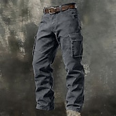 levne Cargo kalhoty-Pánské Kargo kalhoty Nákladní kalhoty Kraťasy Dağcı Pantolonu Multi kapsa Straight-Leg Bez vzoru Nositelný Odvod vlhkosti Plná délka Denní Venkovní Outdoor a turistika prázdniny Módní Vodní modr