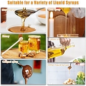 levne Kuchyňská úložiště-skleněný dávkovač medu se základnou &amp;rukojeť, sklenice na sirup/med bez kapání, skleněná konvice o objemu 355 ml vhodná na kávu, čaj, pro, nádoba na med bez rozlití pro stolní nebo komerční použití