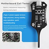 abordables Herramientas de Medición-Probador de inductancia tipo C, probador de bobinas de placa base, detector de inductores de placas de circuitos electrónicos para reparación de componentes de placas base de teléfonos, herramienta de