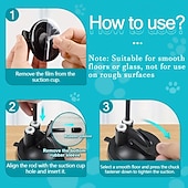 cheap Cat Toys-Interactive Cat Teaser Wand Set with Realistic Birds, Handfree Long Pole&amp;Double Rod, Bell And Strong Suction Cup for Active Play