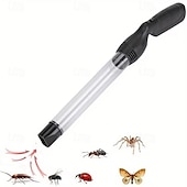 voordelige Elektrische muggenverjagers-Insectenzuiger, handzame spinnenzuiger voor binnen en buiten, diervriendelijke insectenval zonder dodelijke afloop voor kakkerlakken, vliegen, mieren en spinnen, draagbare ongediertebestrijding met