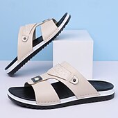 tanie Klapki i japonki męskie-męskie sandały z klamrą, odkryte palce, codzienne, letnie buty na plażę, do kurortu, na podróż i na co dzień na świeżym powietrzu