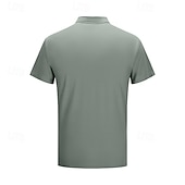  Homens Camisa de golfe Polos Piquê O negócio Casual gola pólo com nervuras Manga Curta Moda Básico Côr Sólida Botões Verão Primavera & Outono Normal Preto Branco Verde Claro Azul Marinho Cinzento