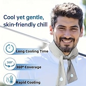 cheap Heating &amp; Cooling-Reusable Cooling Ice Scarf Ice Scarf with A Natural Cool Feeling Sweat-wiping Towel Outdoor Ice Belt Sports Headscarf Cooling Cold Towel Outdoor Running Cycling Bandana