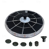 baratos Luzes Subaquáticas-Luzes solares para fonte de água externas à prova d'água, 17 cm, fonte flutuante RGB com mudança de cor, bomba de água movida a energia solar para banho de pássaros, lago, jardim, piscina, pátio e