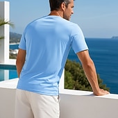 abordables t-shirts de base-Homme T-shirt Manche Courte Col ras du cou Été Printemps Uni Occasionnel Athlétique Séchage Rapide Mince Occasionnel Quotidien Sports Bleu Ciel Blanche Gris T-shirt haut de gamme pour homme