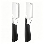 baratos Utensílios para cozinhar e guardar Fruta &amp; Vegetais-Conjunto de 2 descascadores e abridores de garrafa multifuncionais em aço inoxidável, utensílio de cozinha 2 em 1, descascador resistente para frutas e legumes como batatas, cenouras, pepinos e maçãs,