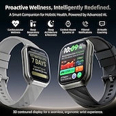 billiga Smarta klockor-Smartklocka för män (ring/svara i samtal), 1,83" böjd skärm, fitnesstracker med pulsmätare, SPO2-sömnmätare, 70+ sportlägen, vattentät smartklocka enligt IP68 med armband i rostfritt stål för Android