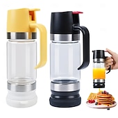 levne Kuchyňská úložiště-skleněný dávkovač medu se základnou &amp;rukojeť, sklenice na sirup/med bez kapání, skleněná konvice o objemu 355 ml vhodná na kávu, čaj, pro, nádoba na med bez rozlití pro stolní nebo komerční použití