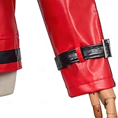 baratos Herrenkostüme-80s Pop Star Singer Red Jacket Costume Fancy Costume Retro Vintage 1980s for Unisex Kid's Adults' Halloween Carnival Party Performance Comic Con