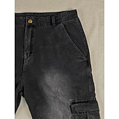 ieftine Pantaloni Cargo-Bărbați Pantaloni Cargo Pantaloni Pantaloni casual Pantaloni din denim Multi Buzunare Picior drept Simplu Confort Lungime totală Casual Zilnic În aer liber Modă Șic Stradă Albastru piscină Negru