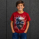 cheap Boy's 3D Vision &amp; Geometry-Boys' 3D Graphic Geometric T shirt Tee Short Sleeve 3D Print Summer Spring Sports Fashion Streetwear Kids 4-12 Years Crew Neck Casual Daily Outdoor Regular Fit