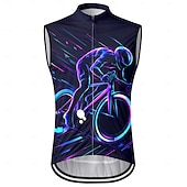 abordables Maillots Hombre-Hombre Chaleco de Ciclismo Maillot de Ciclismo Bicicleta Sin Mangas Bicicleta Chalecos Maillot Camiseta con 3 bolsillos traseros Secado rápido Bolsillo trasero Dispersor de humedad Transpirable