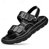 abordables Sandales décontractées-Sandales de pêcheur pour hommes, sandales de marche à bout ouvert avec boucle réglable, chaussures d'extérieur confortables pour la plage, les voyages et le quotidien